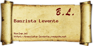 Baszista Levente névjegykártya